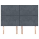 Tête de lit vidaXL Bouton capitonné Gris foncé 140 cm Velours
