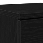 vidaXL Buffet noir chêne 30x30x70 cm MDF