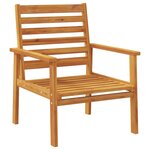 vidaXL Fauteuil de jardin lot de 2 avec coussin bois massif d'acacia