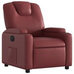 vidaXL Fauteuil inclinable électrique Rouge bordeaux Similicuir