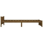 vidaXL Cadre de lit Marron miel Bois massif 75x190 cm Petit simple