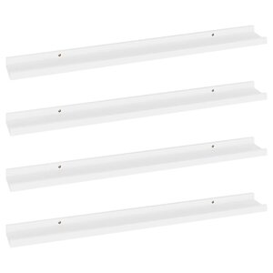 vidaXL Étagères murales 4 Pièces Blanc 80x9x3 cm