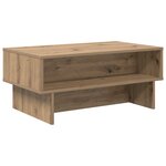 vidaXL Table basse Chêne artisanal 80 x 46 x 35 cm Bois d'ingénierie