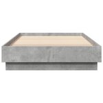 vidaXL Cadre de lit avec lumières LED gris béton 100x200 cm