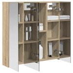 vidaXL Armoire Miroir de Salle de Bain Chêne Sonoma 70 x 14 5 x 70 cm