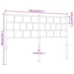 vidaXL Tête de lit métal blanc 150 cm