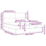VidaXL Cadre de lit ottoman avec matelas crème 160x200 cm tissu