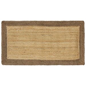 vidaXL Tapis de surface Gris 60 x 110 cm Jute