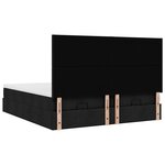 VidaXL Cadre de lit ottoman avec matelas noir 180x200cm tissu