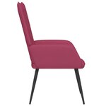 vidaXL Chaise de relaxation Rouge bordeaux Velours