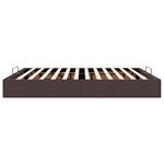 VidaXL Cadre de lit ottoman sans matelas marron foncé 180x200 cm tissu