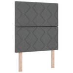 vidaXL Tête de lit en tissu gris foncé avec design en blocs de diamant  80 cm