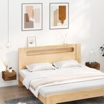 vidaXL Tables de chevet murales 2 Pièces Chêne marron 35x35x20 cm