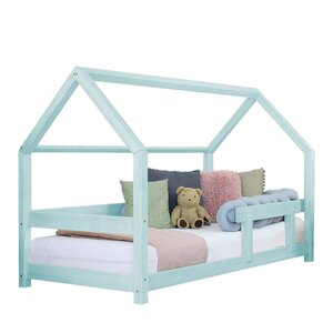 Lit cabane enfant TERY 120 x 200 bleu clair