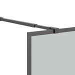 vidaXL Écran de douche 90x195 cm Verre trempé foncé