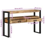 vidaXL Table console Marron 120 x 33 x 75 cm bois de manguier massif