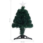 vidaXL Arbre de Noël pré-éclairé avec support et LED 64 cm fibre optique