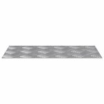 vidaXL Plaques à damier 4 Pièces Argent 40 x 20 cm Aluminium