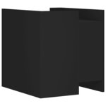 vidaXL Table de chevet noir 45x50x50 cm bois d’ingénierie