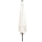 vidaXL Parasol de jardin Blanc et Noir 295 x 295 x 245 cm