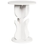 vidaXL Table basse Blanc 39 5 x 39 5 x 53 5 cm Bois massif en pin