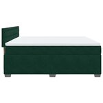 vidaXL Sommier à lattes de lit et matelas Vert foncé 200x200cm Velours