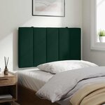 vidaXL Coussin de tête de lit Hanko vert foncé 80 cm velours