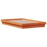vidaXL Cadre de lit à LED sans matelas 135x190 cm bois massif