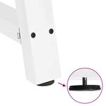 vidaXL Pieds de table à manger en forme de A 2 pièces Blanc 90 x (72-73) cm Acier