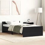 vidaXL Cadre de lit sans matelas chêne noir 100x200 cm