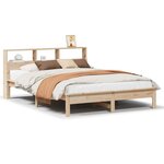 vidaXL Lit bibliothèque sans matelas 120x200 cm bois de pin massif