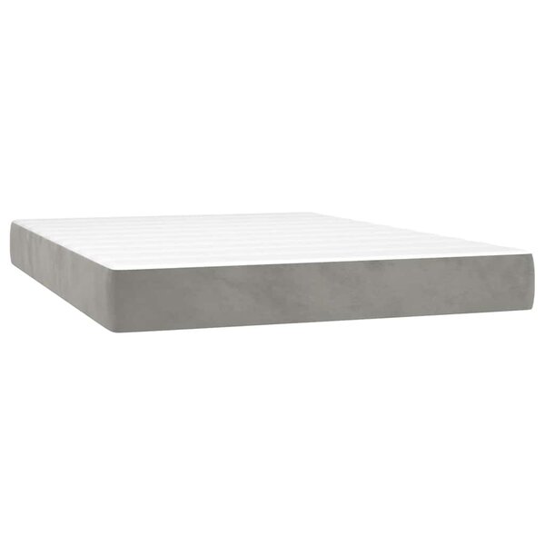 vidaXL Matelas de lit à ressorts ensachés fermeté moyenne 140x210x20 cm velours