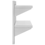 vidaXL Étagère murale 2 niveaux 75x23 5x60 cm argenté acier inoxydable
