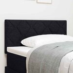 vidaXL Tête de lit avec des lumières à LED Réglable Noir 100 cm tissu