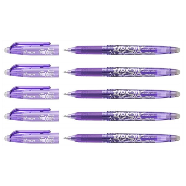 Stylo roller FRIXION BALL 05 violet x 5 PILOT