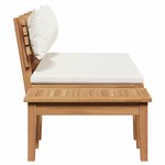 vidaXL Banc de jardin 2 Pièces Marron Teck massif