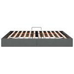 vidaXL Lit de Rangement avec stockage Gris foncé 180 x 200 cm Tissu