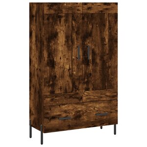 vidaXL Buffet haut chêne fumé 69 5x31x115 cm bois d'ingénierie