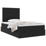 vidaXL Lit avec rangement et matelas Noir 120 x 190 cm Velours