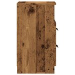vidaXL Tables de chevet 2 Pièces vieux bois 40x36x65 cm bois d'ingénierie