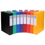 Boite De Classement Cartobox Dos 60mm Carte Lustrée - A4 - Couleurs Assorties - X 10 - Exacompta