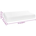 vidaXL Coussin de sommeil Uni Blanc 57 x 37 x 11 5 cm