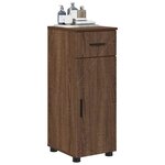 vidaXL Cabinet de salle de bain avec tiroir Chêne brun 30 x 35 x 80 cm