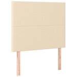 vidaXL Sommier à lattes de lit et matelas et LED Crème 80x200cm Tissu