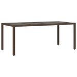 vidaXL Ensemble à manger de jardin et coussins 7Pièces marron rotin verre