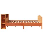 vidaXL Lit bibliothèque sans matelas cire marron 160x200 cm pin massif