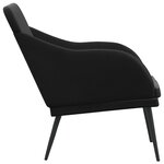 vidaXL Banc Noir 110x76x80 cm Velours