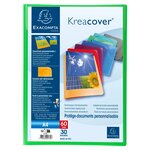 Protège document personnalisable PP Kreacover 60 vues assortis EXACOMPTA