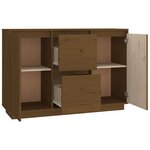vidaXL Buffet Marron miel 111x34x75 cm Bois massif de pin