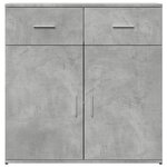 vidaXL Buffet gris béton 79x38x80 cm bois d'ingénierie